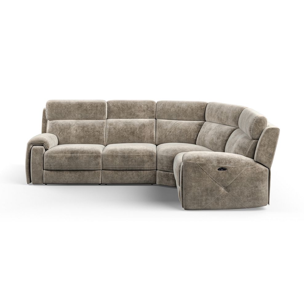 Leo Left Hand Corner Recliner Sofa with Adjustable Headrests in Descent Taupe Fabric 5