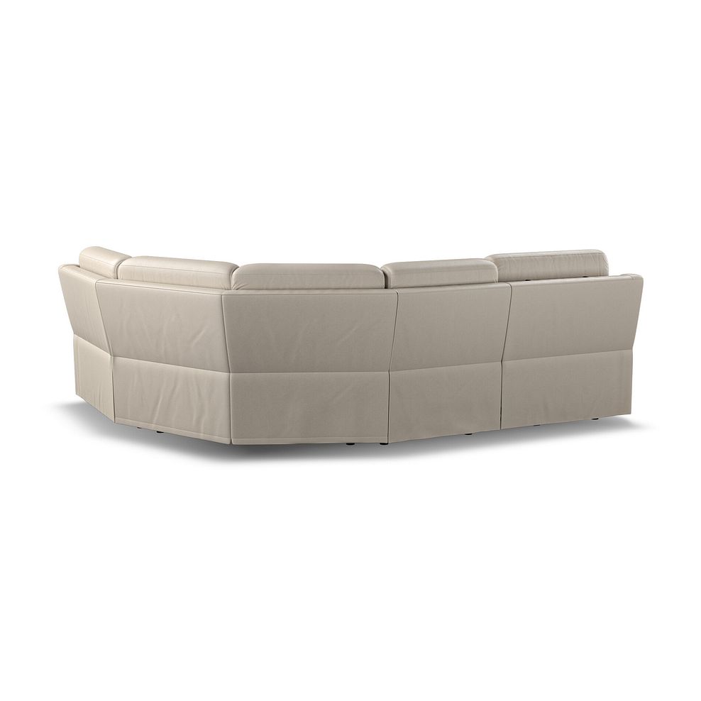Leo Left Hand Corner Recliner Sofa with Adjustable Headrests in Pebble Leather 5