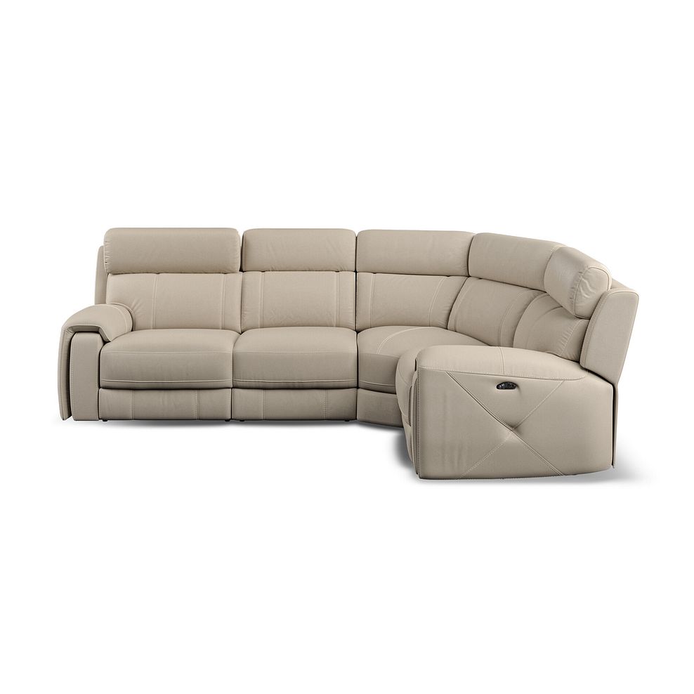 Leo Left Hand Corner Recliner Sofa with Adjustable Headrests in Pebble Leather 6