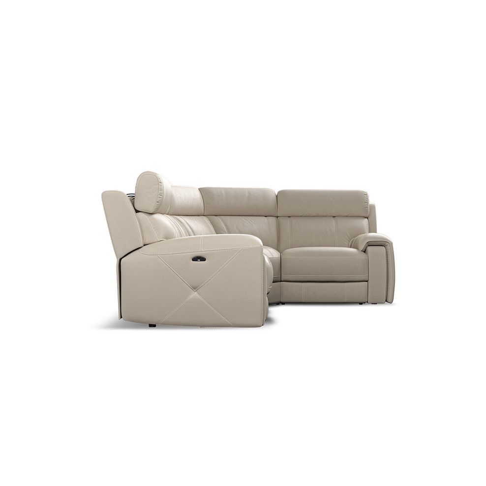 Leo Left Hand Corner Recliner Sofa with Adjustable Headrests in Pebble Leather 7