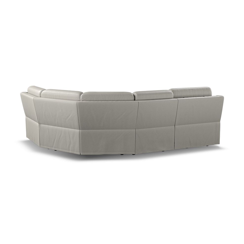 Leo Left Hand Corner Recliner Sofa with Adjustable Headrests in Taupe Leather 5