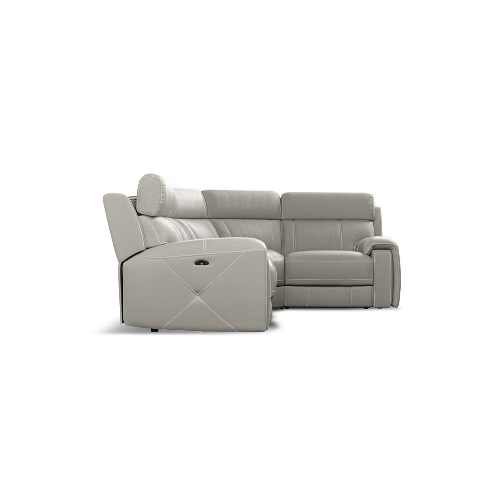 Leo Left Hand Corner Recliner Sofa with Adjustable Headrests in Taupe Leather 7