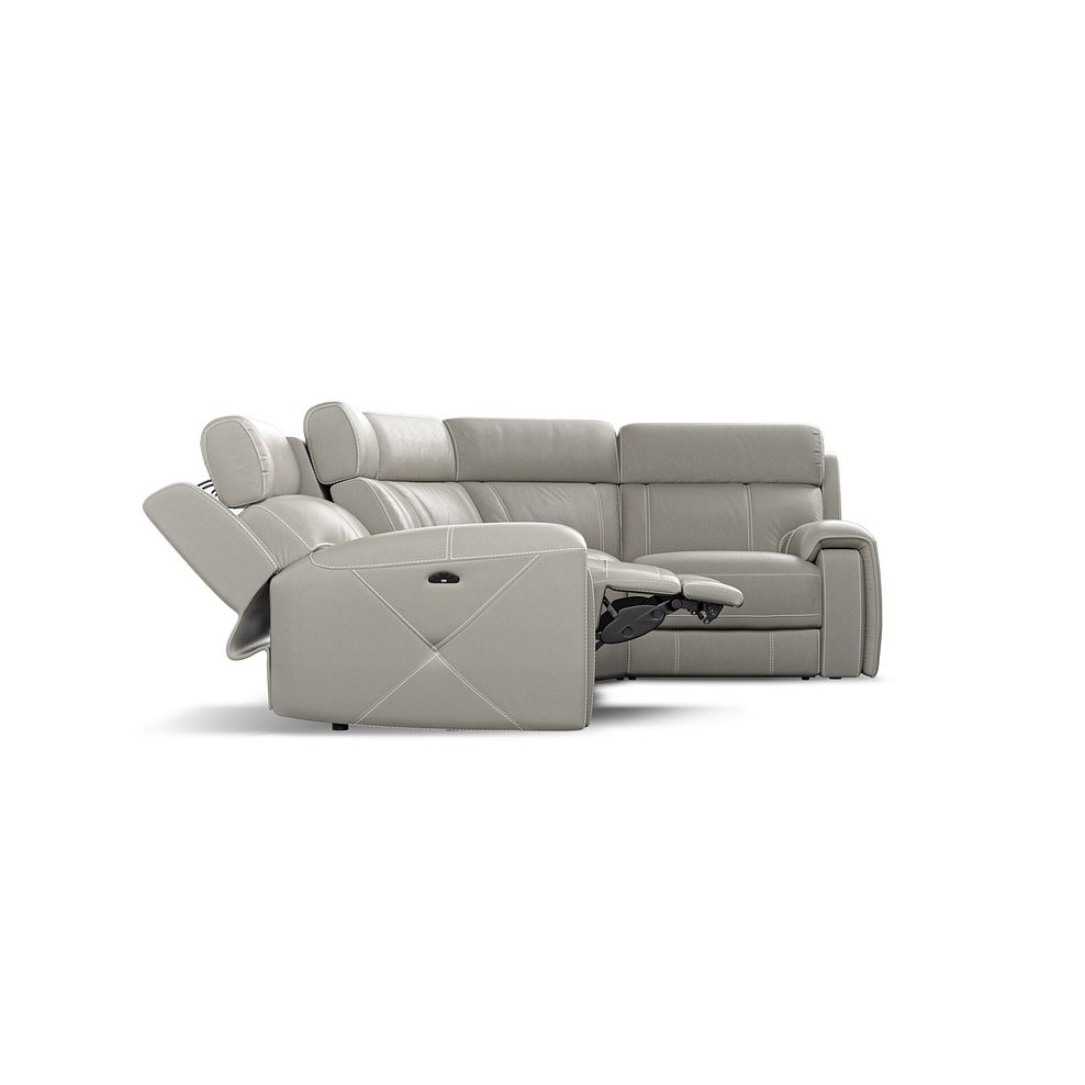 Leo Left Hand Corner Recliner Sofa with Adjustable Headrests in Taupe Leather 8