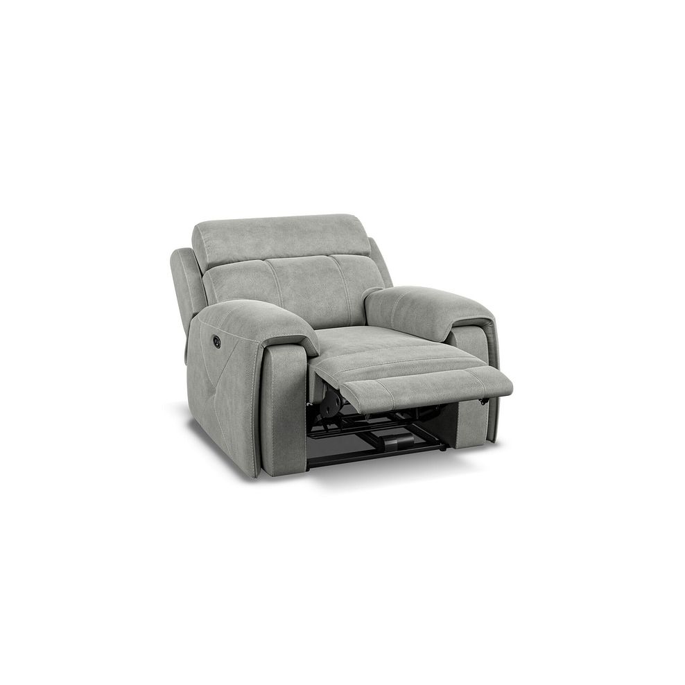 Leo Recliner Armchair in Billy Joe Dove Grey Fabric 3