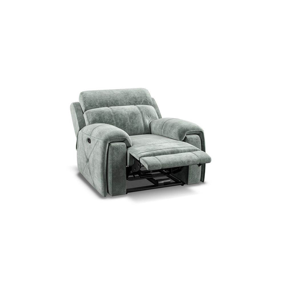 Leo Recliner Armchair in Descent Pewter Fabric 3