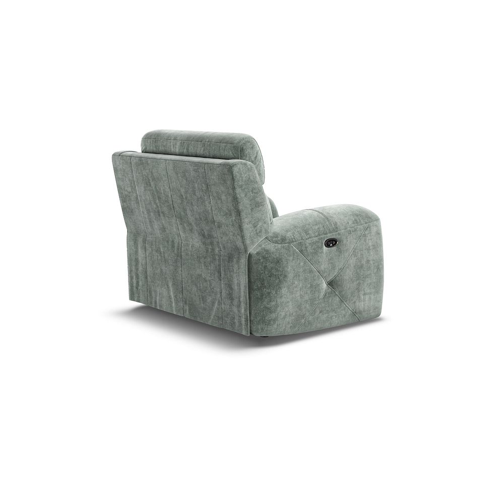 Leo Recliner Armchair in Descent Pewter Fabric 4