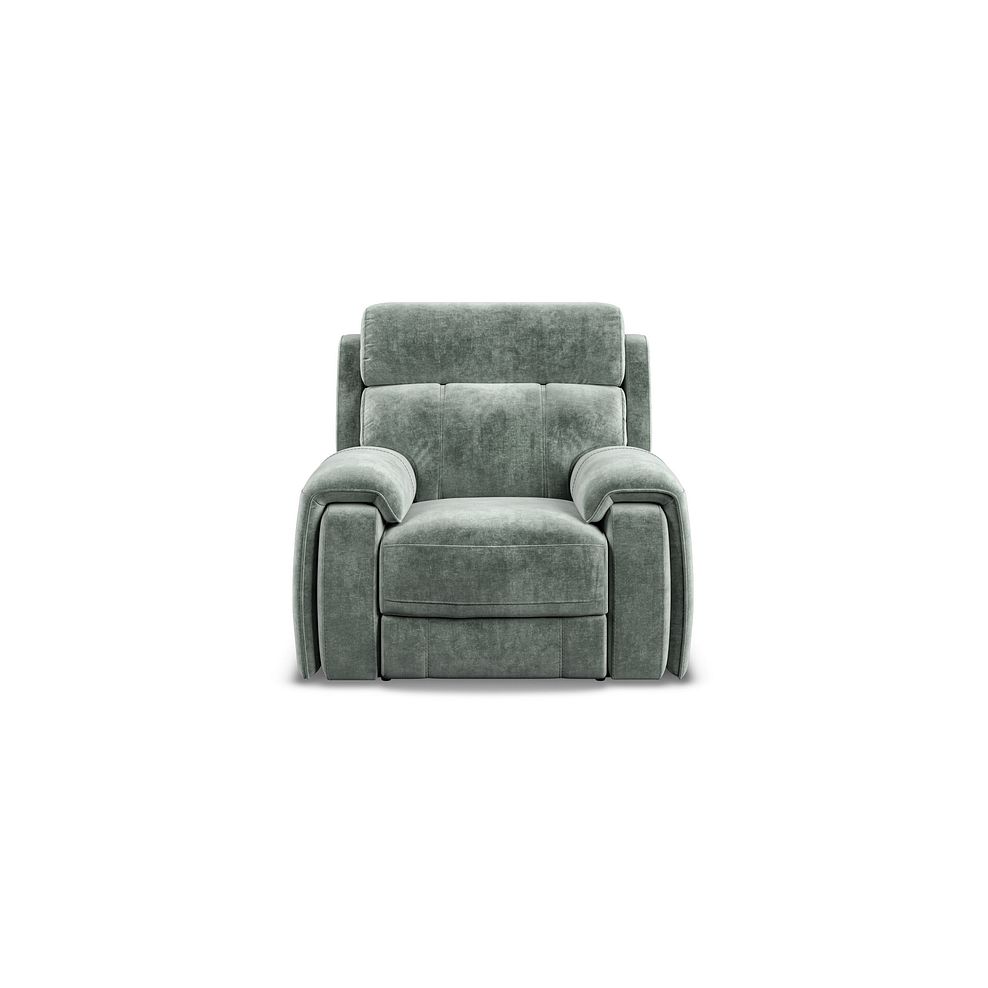 Leo Recliner Armchair in Descent Pewter Fabric 5