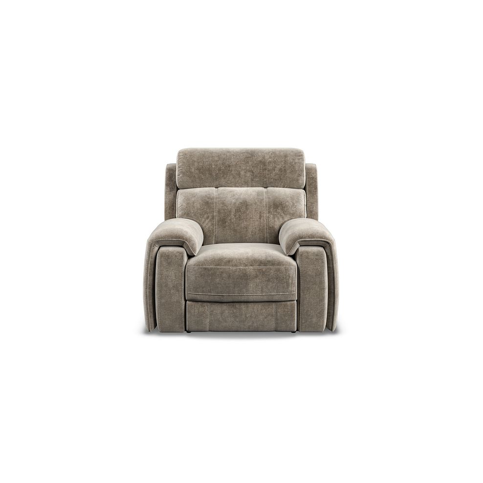 Leo Recliner Armchair in Descent Taupe Fabric 5