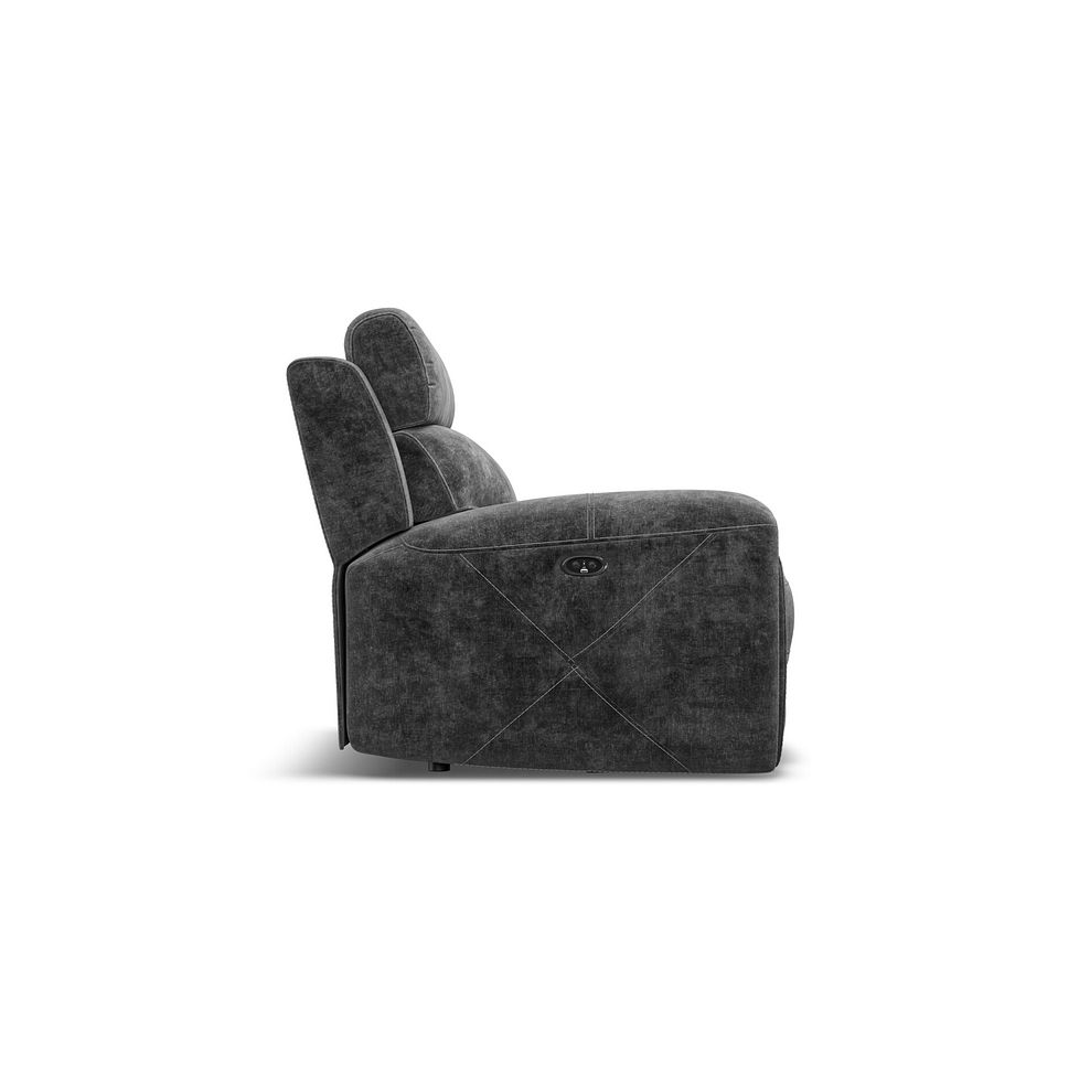 Leo Recliner Armchair in Descent Charcoal Fabric 7