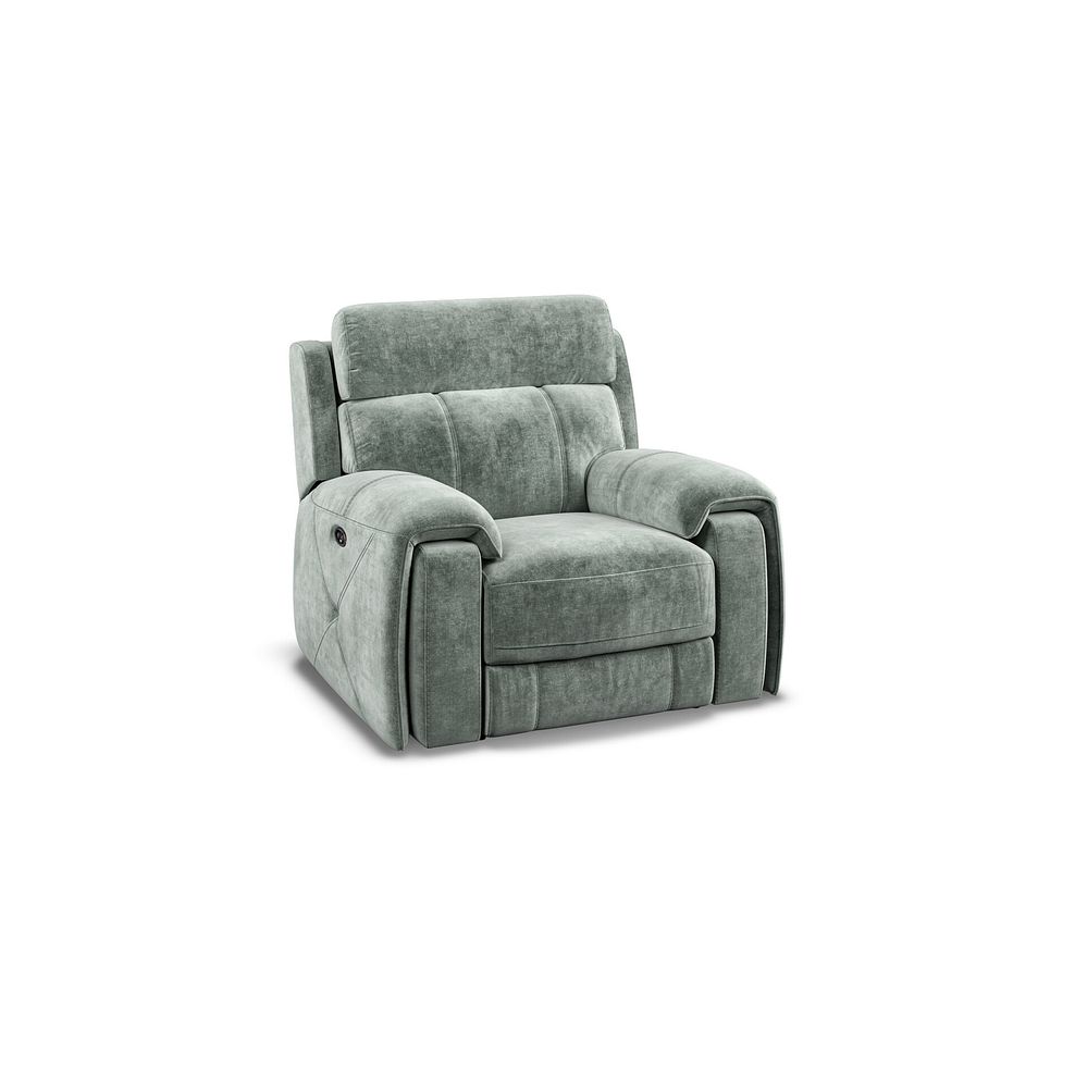Leo Recliner Armchair in Descent Pewter Fabric