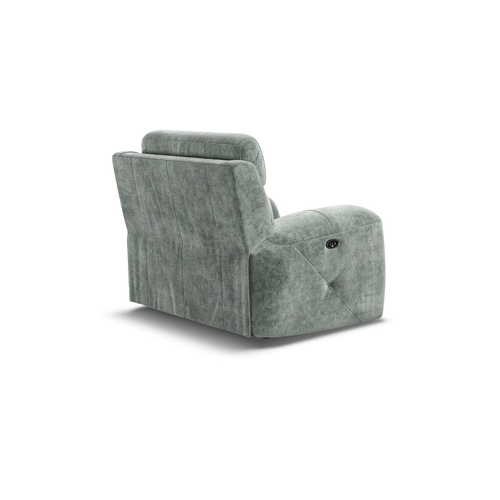 Leo Recliner Armchair in Descent Pewter Fabric 5