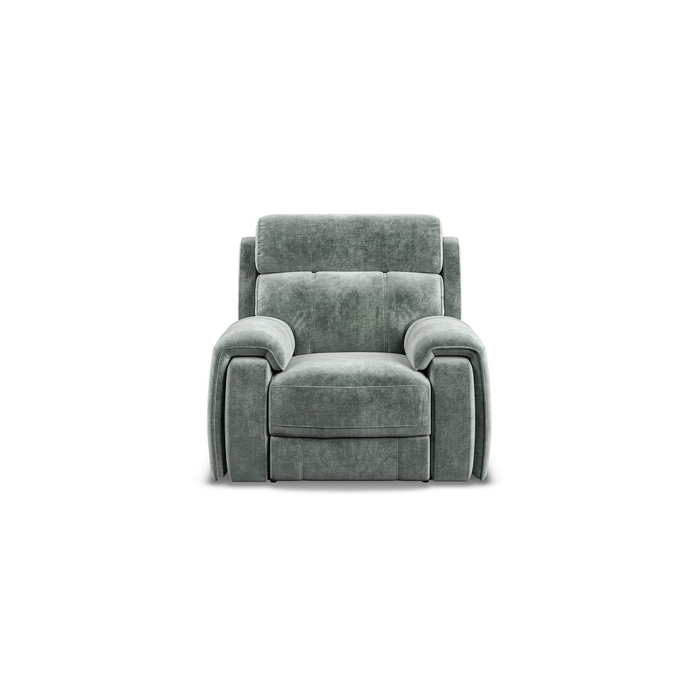 Leo Recliner Armchair in Descent Pewter Fabric Thumbnail 2