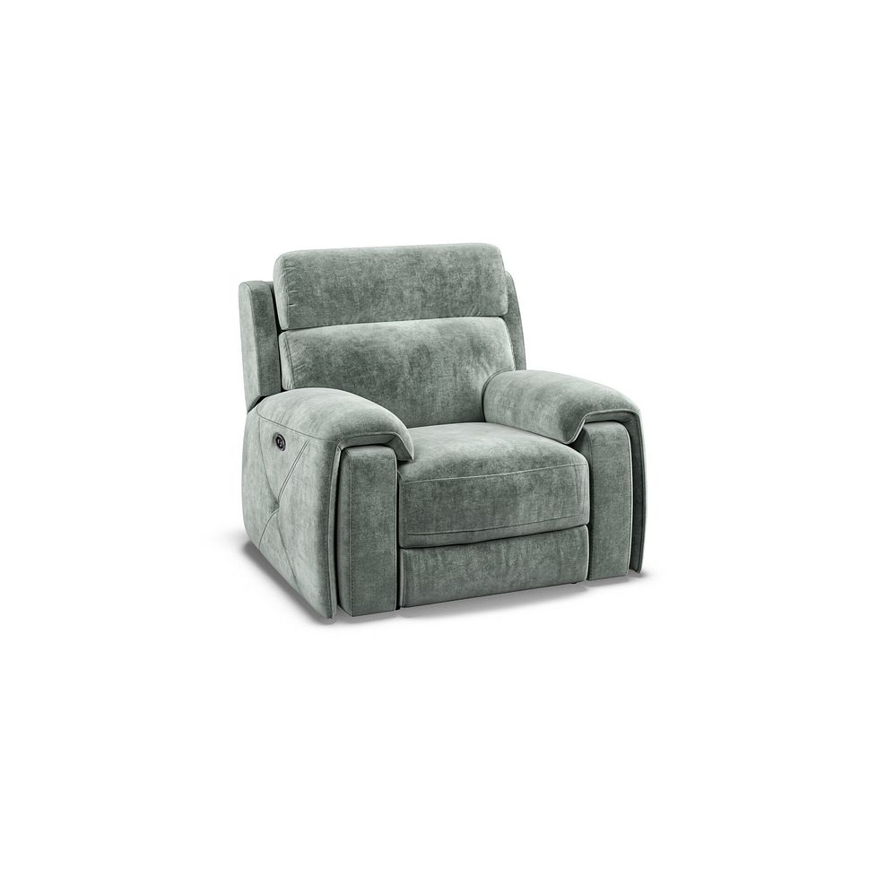 Leo Recliner Armchair in Descent Pewter Fabric 1