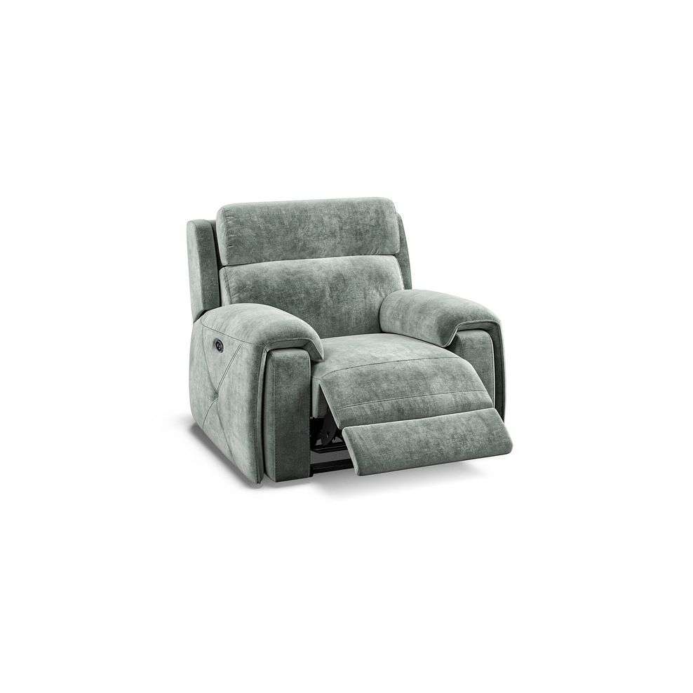 Leo Recliner Armchair in Descent Pewter Fabric 2