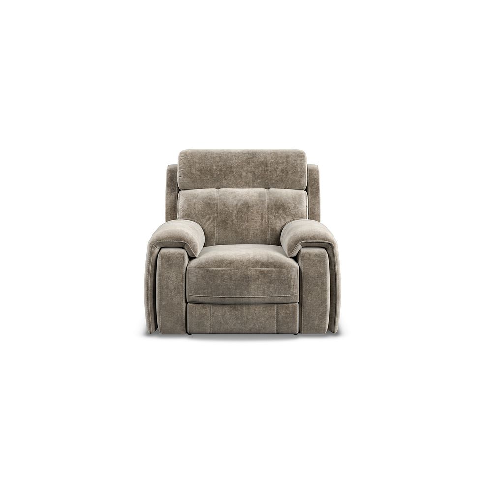 Leo Recliner Armchair in Descent Taupe Fabric 2