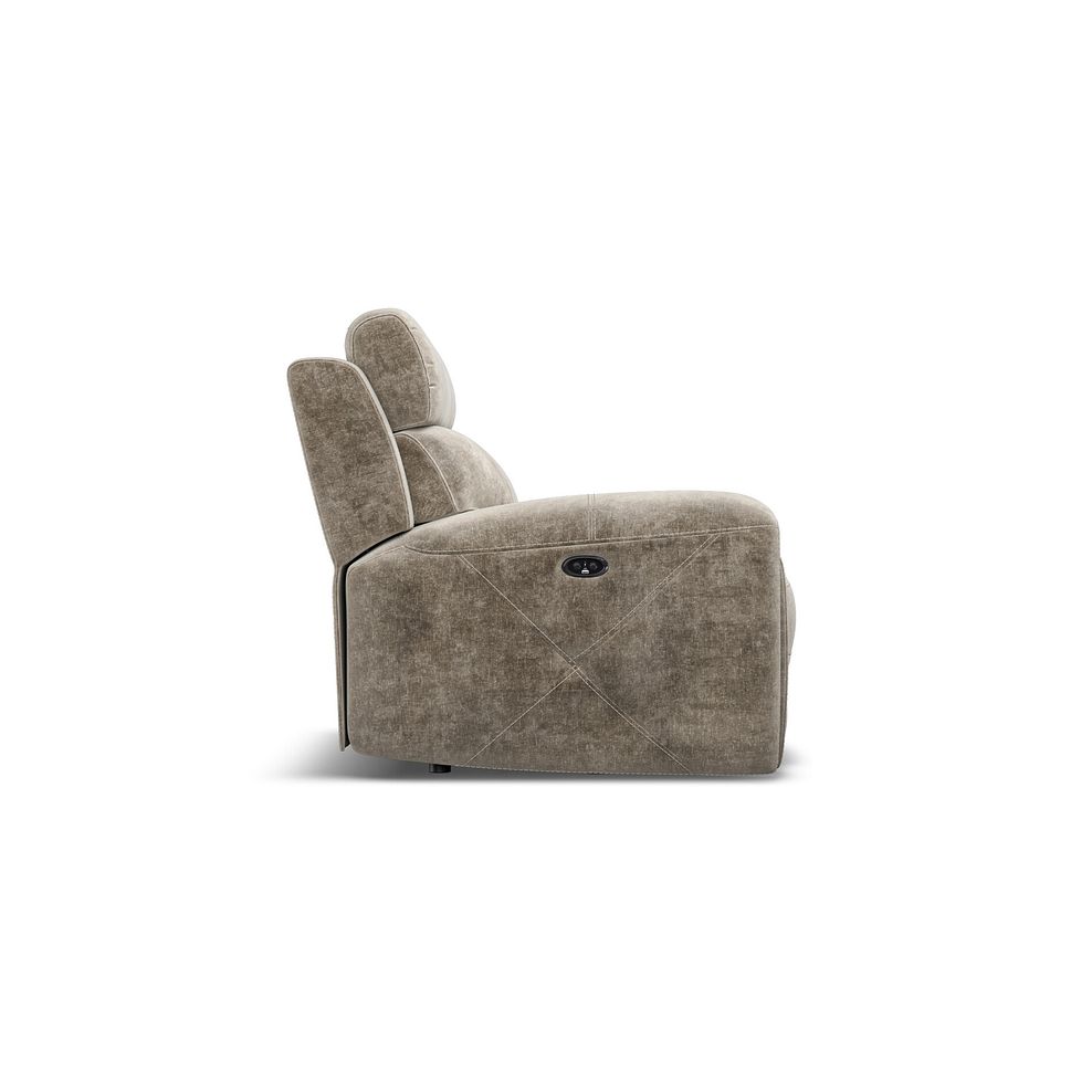 Leo Recliner Armchair in Descent Taupe Fabric 7