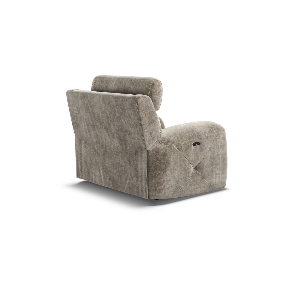 Leo Recliner Armchair in Descent Taupe Fabric 5