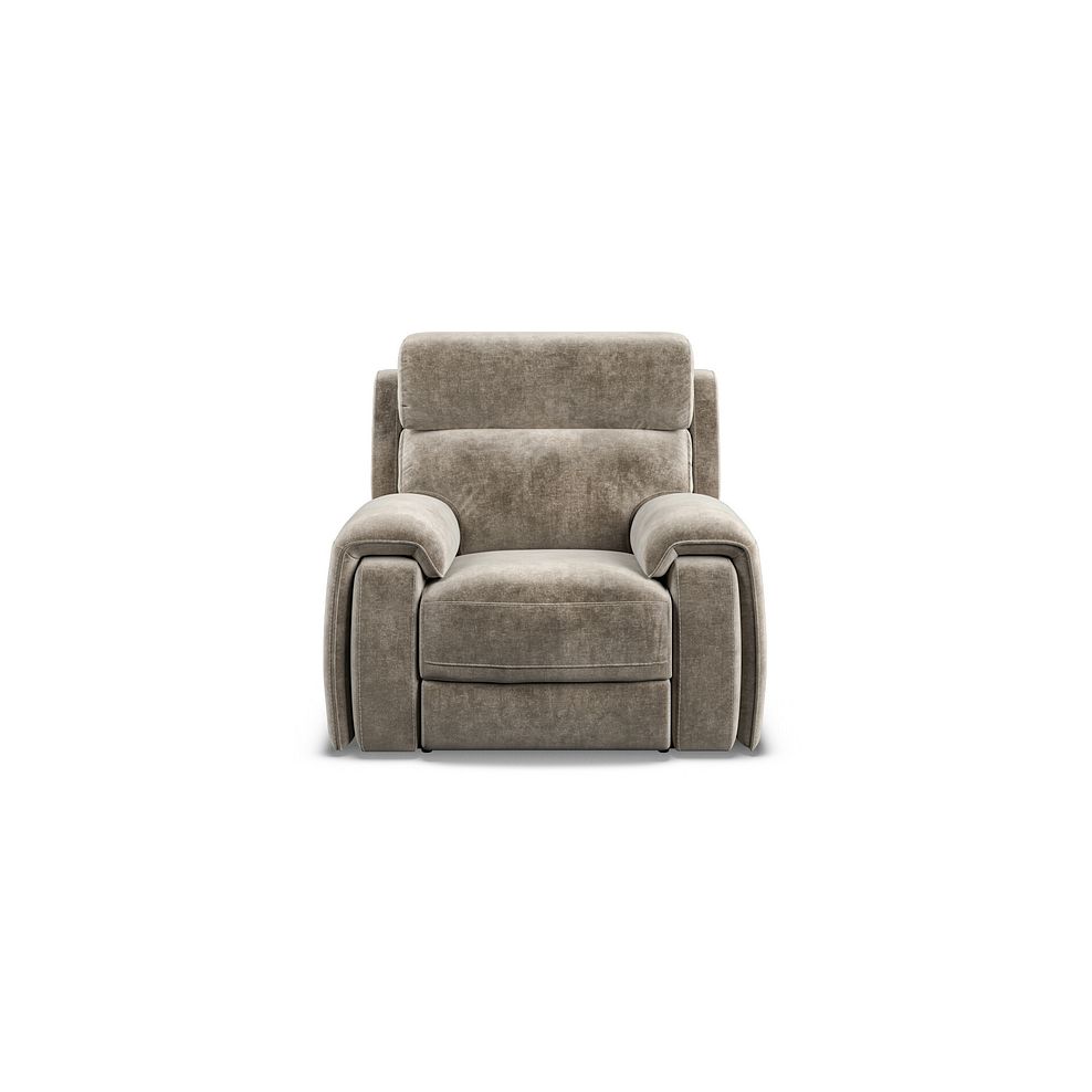 Leo Recliner Armchair in Descent Taupe Fabric 4