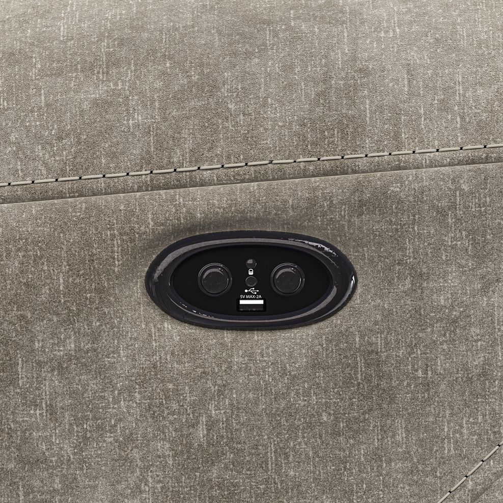 Leo Recliner Armchair in Descent Taupe Fabric 9