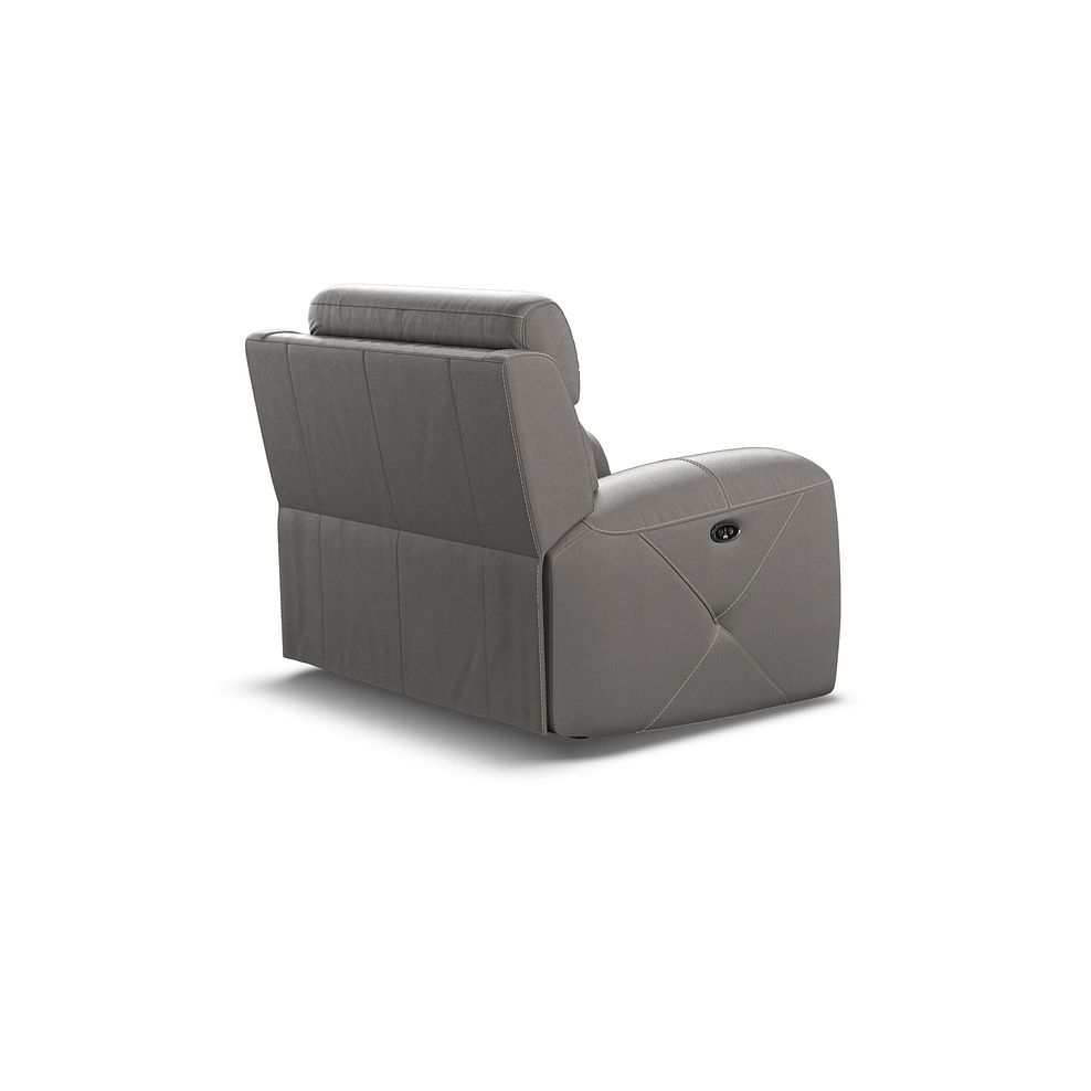 Leo Recliner Armchair in Elephant Grey Leather 4