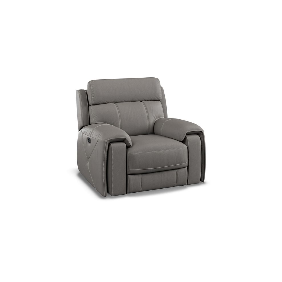 Leo Recliner Armchair in Elephant Grey Leather
