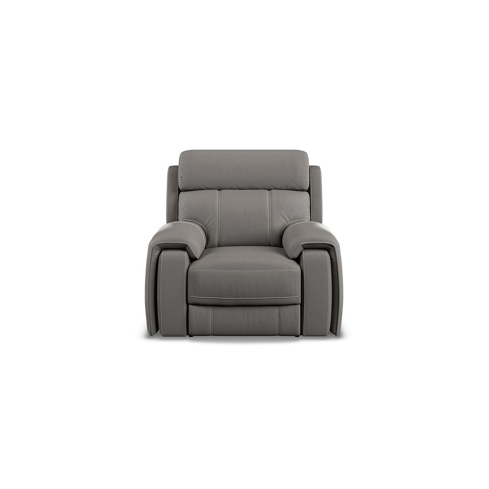 Leo Recliner Armchair in Elephant Grey Leather 5