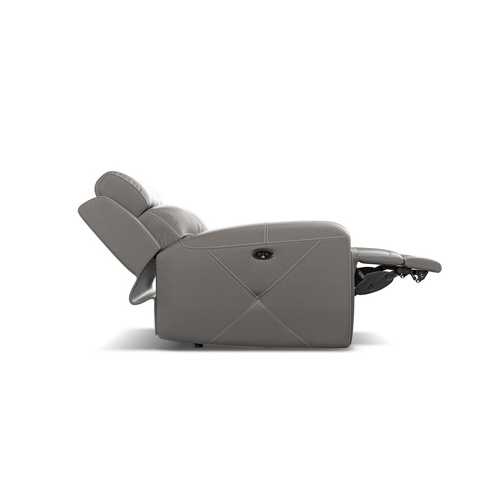 Leo Recliner Armchair in Elephant Grey Leather 6