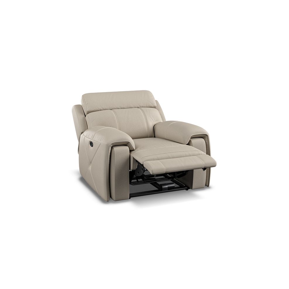 Leo Recliner Armchair in Pebble Leather Thumbnail 3