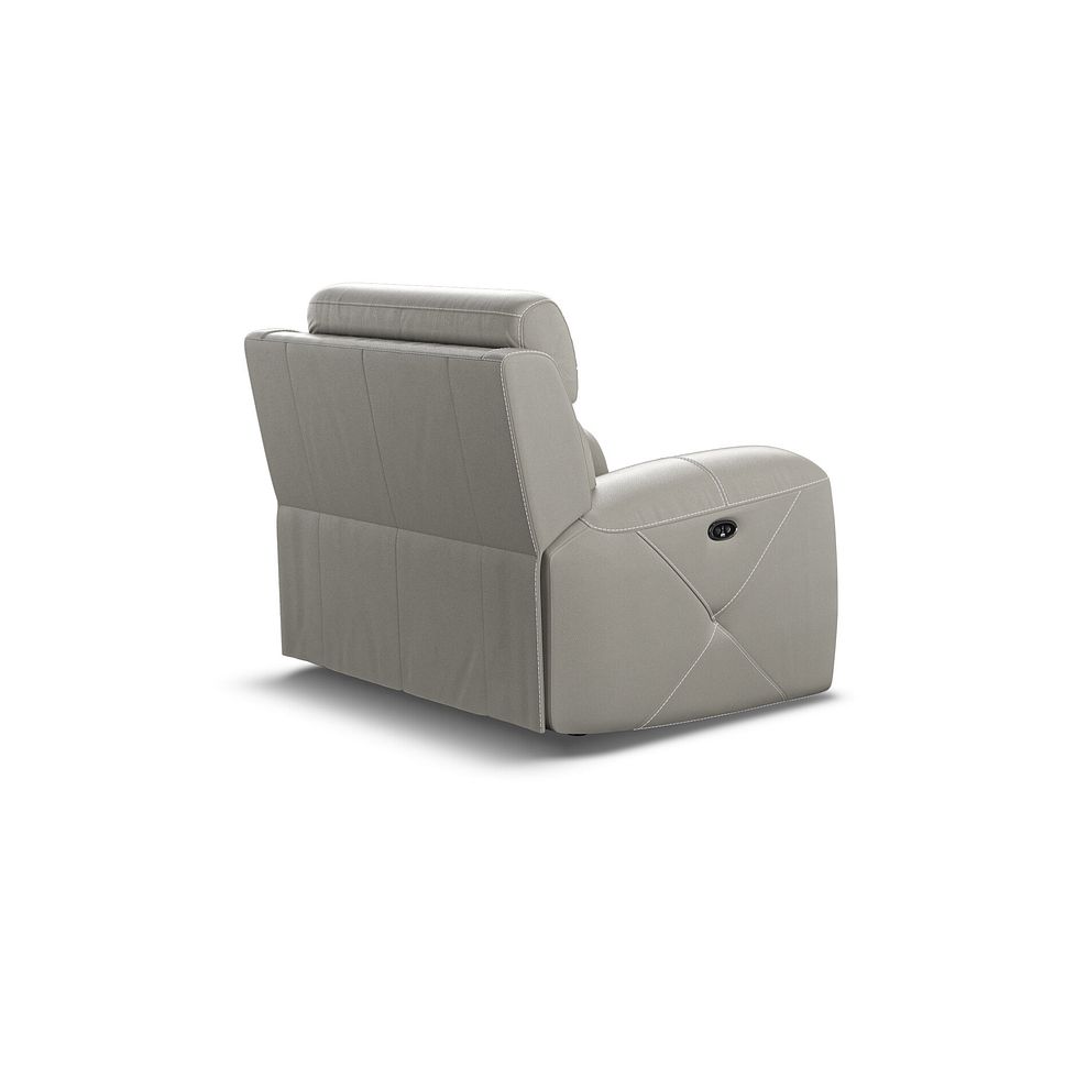 Leo Recliner Armchair in Taupe Leather Thumbnail 4