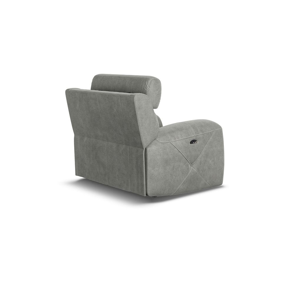 Leo Recliner Armchair with Adjustable Headrest in Billy Joe Dove Grey Fabric 4