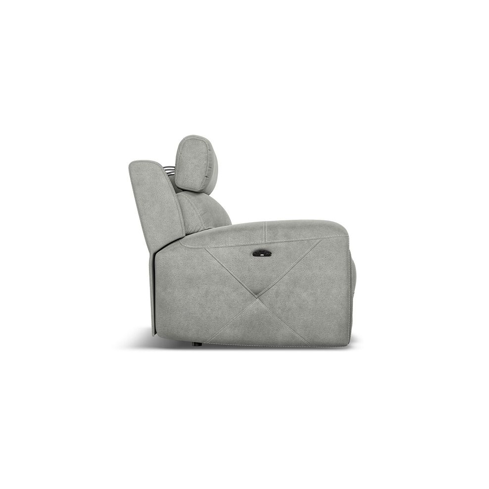 Leo Recliner Armchair with Adjustable Headrest in Billy Joe Dove Grey Fabric 6