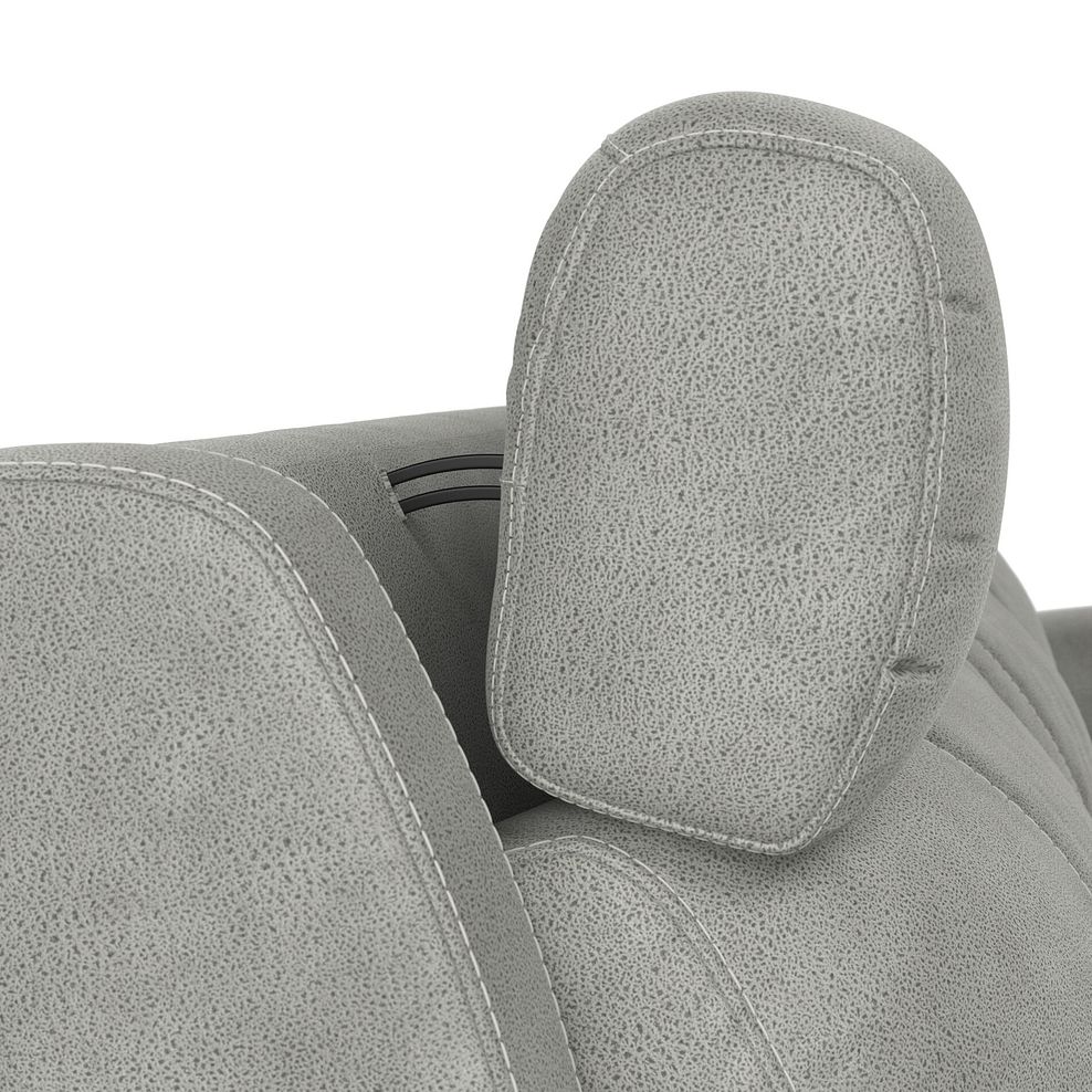 Leo Recliner Armchair with Adjustable Headrest in Billy Joe Dove Grey Fabric 8