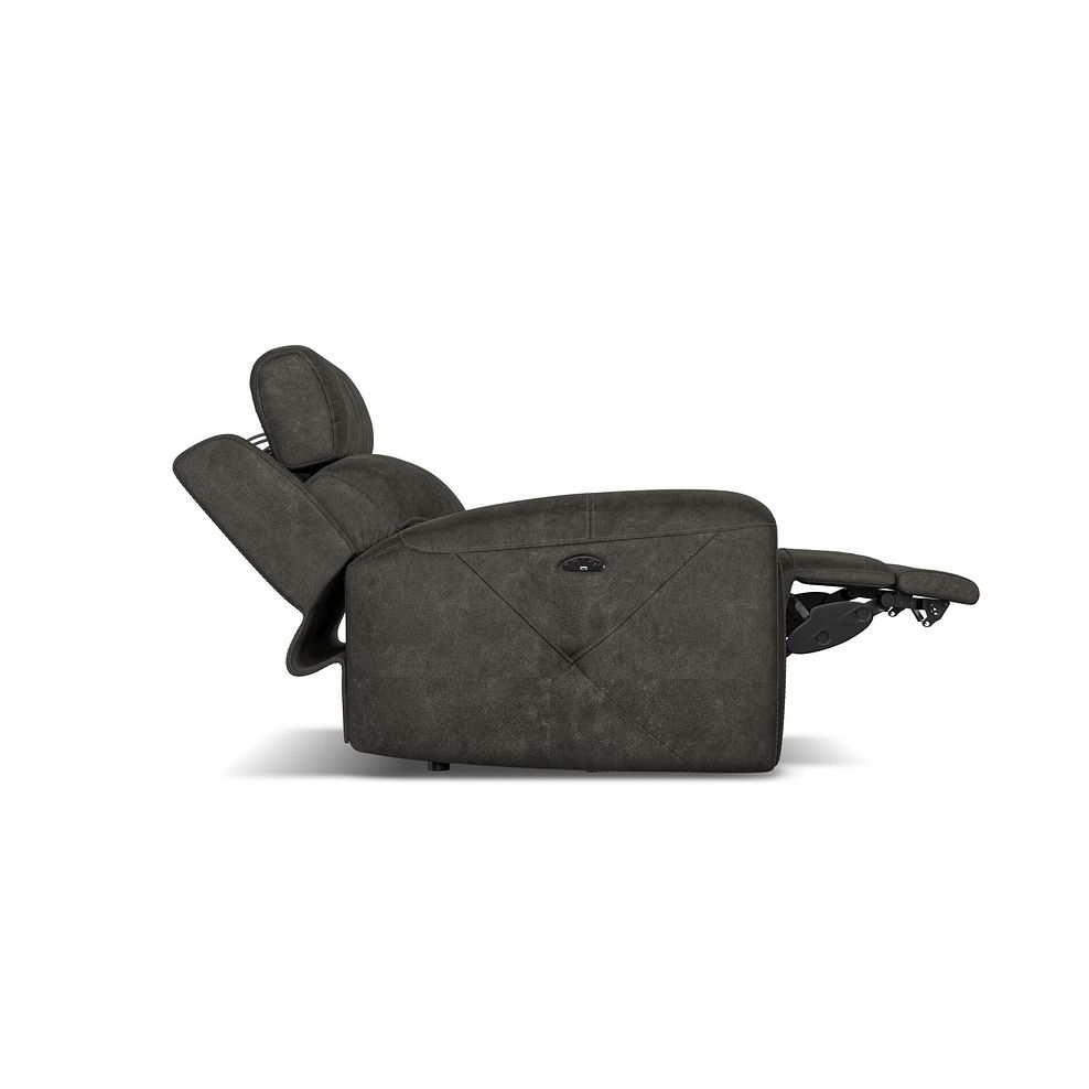 Leo Recliner Armchair with Adjustable Headrest in Billy Joe Grey Fabric 7