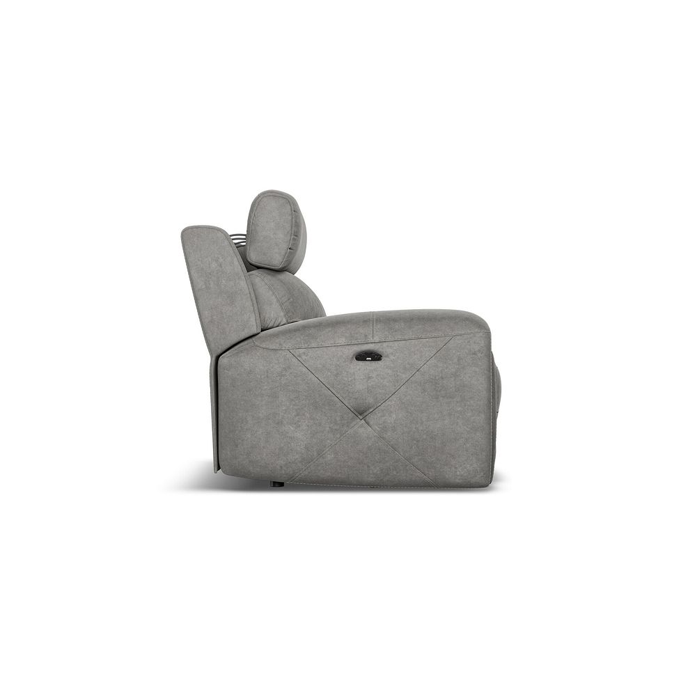 Leo Recliner Armchair with Adjustable Headrest in Maldives Dark Grey Fabric 6