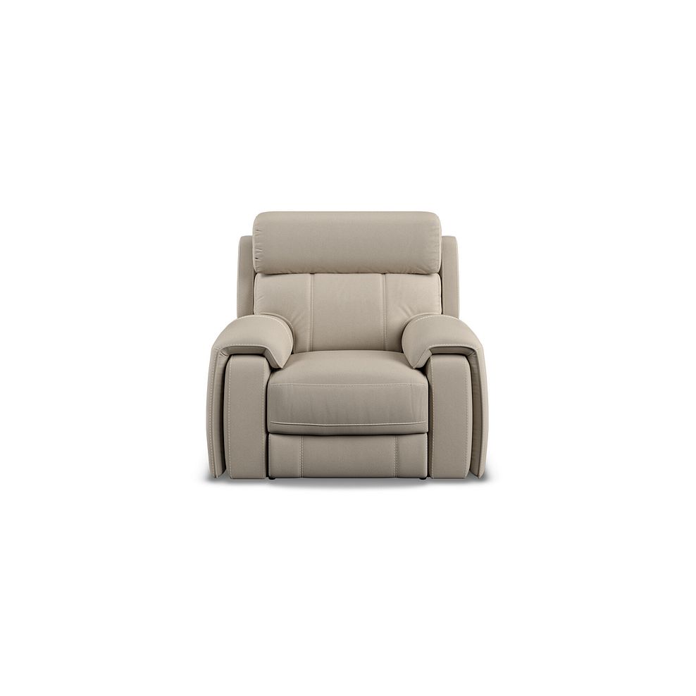 Leo Recliner Armchair with Adjustable Headrest in Pebble Leather 5