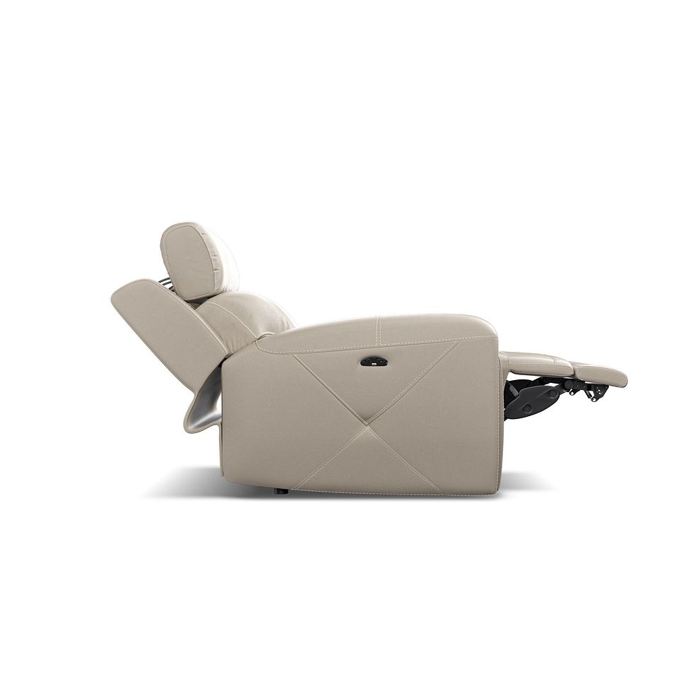 Leo Recliner Armchair with Adjustable Headrest in Pebble Leather 7