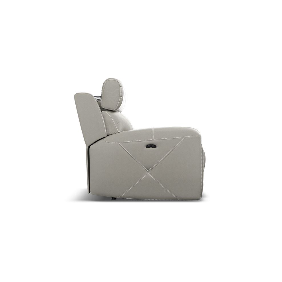 Leo Recliner Armchair with Adjustable Headrest in Taupe Leather 6