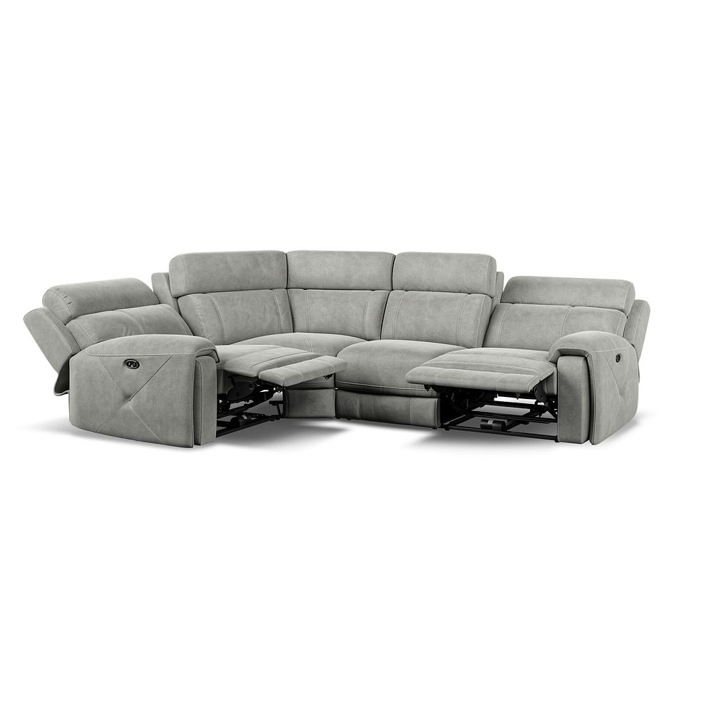 Leo Right Hand Corner Recliner Sofa in Billy Joe Dove Grey Fabric 7
