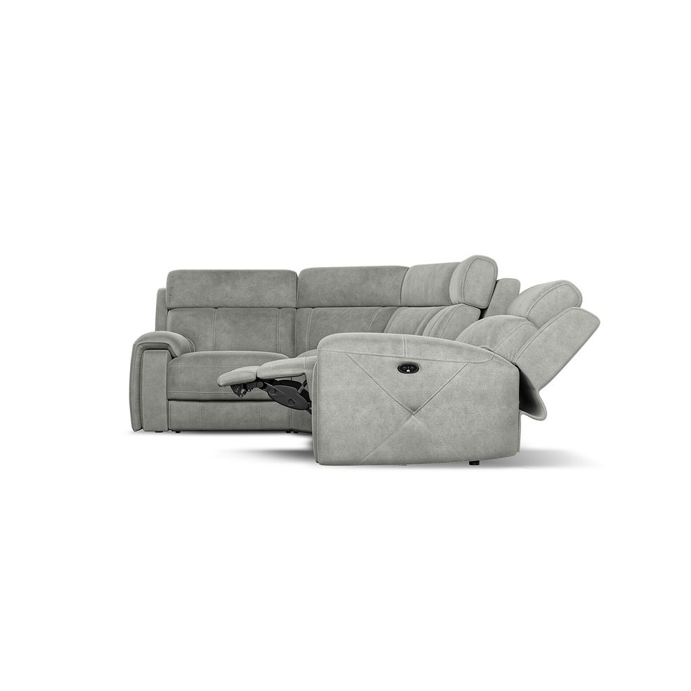 Leo Right Hand Corner Recliner Sofa in Billy Joe Dove Grey Fabric 11