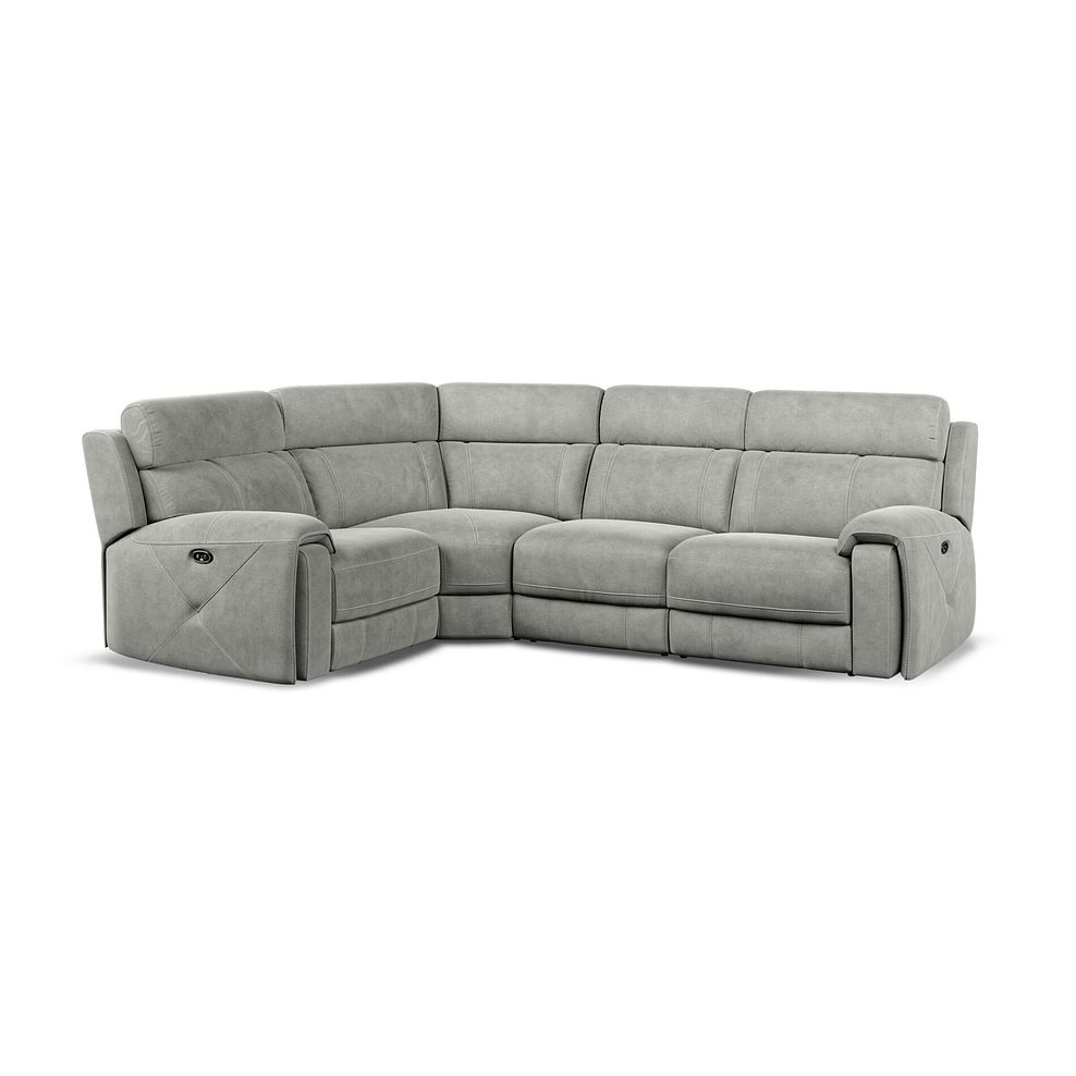 Leo Right Hand Corner Recliner Sofa in Billy Joe Dove Grey Fabric