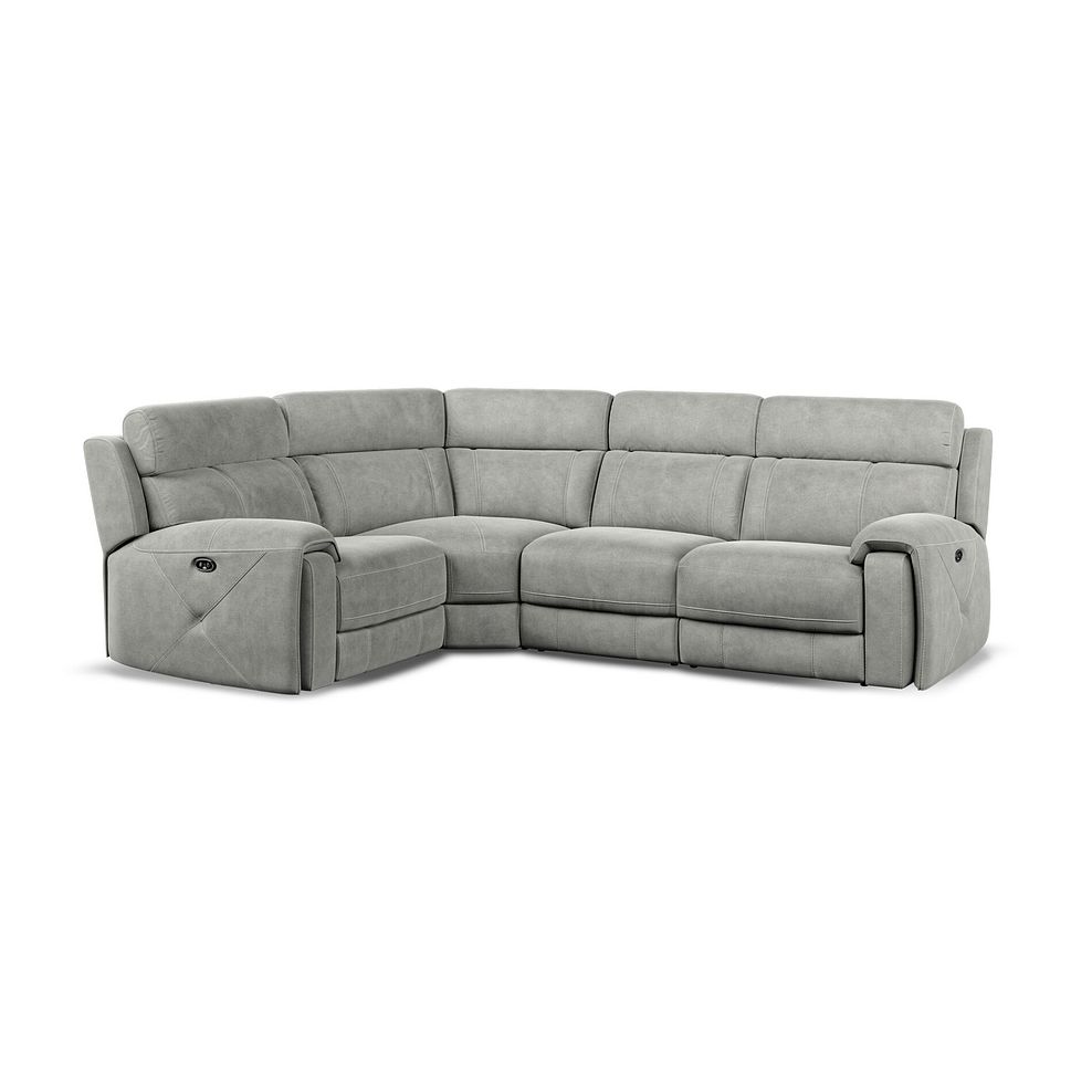 Leo Right Hand Corner Recliner Sofa in Billy Joe Dove Grey Fabric 1