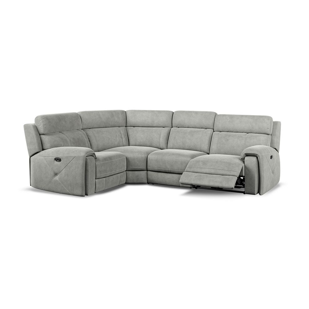 Leo Right Hand Corner Recliner Sofa in Billy Joe Dove Grey Fabric 3