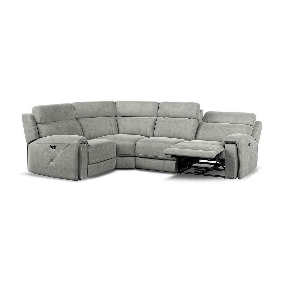Leo Right Hand Corner Recliner Sofa in Billy Joe Dove Grey Fabric 4