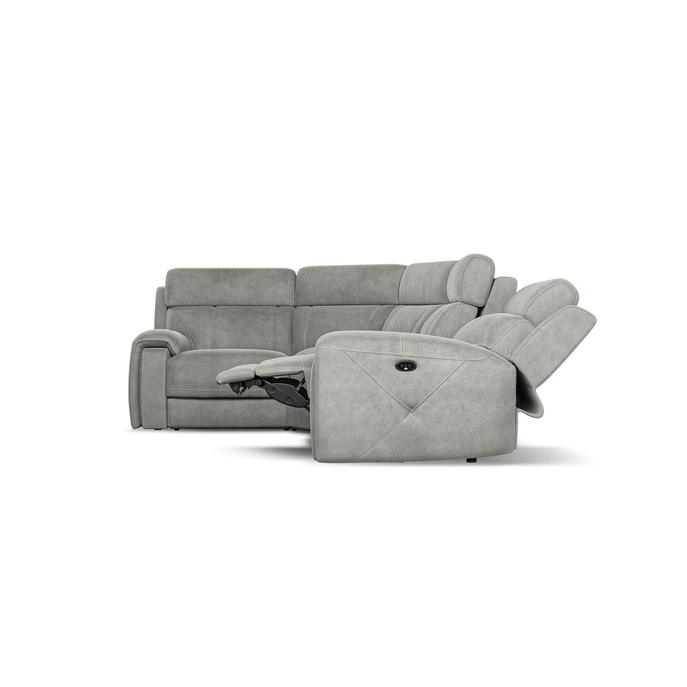 Leo Right Hand Corner Recliner Sofa in Billy Joe Dove Grey Fabric 8