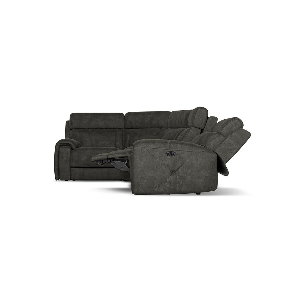 Leo Right Hand Corner Recliner Sofa in Billy Joe Grey Fabric 8