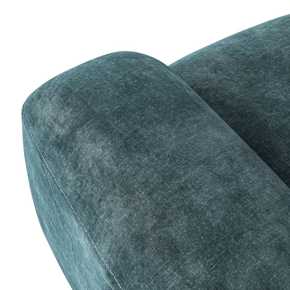 Leo Right Hand Corner Recliner Sofa in Descent Blue Fabric 9