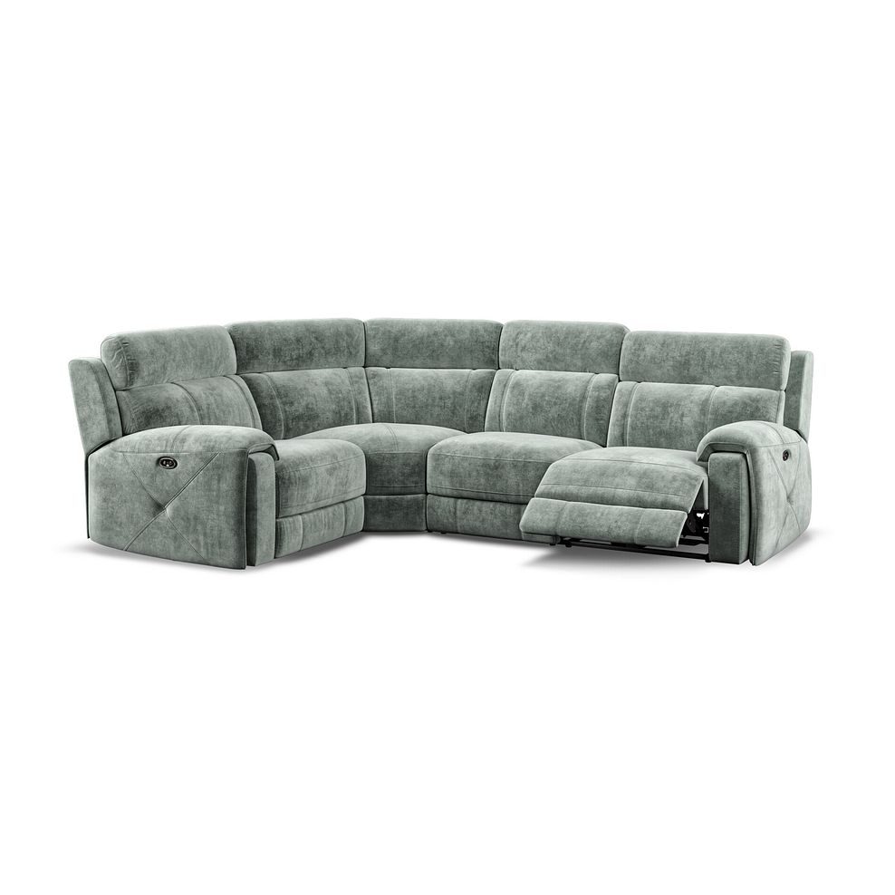 Leo Right Hand Corner Recliner Sofa in Descent Pewter Fabric Thumbnail 3