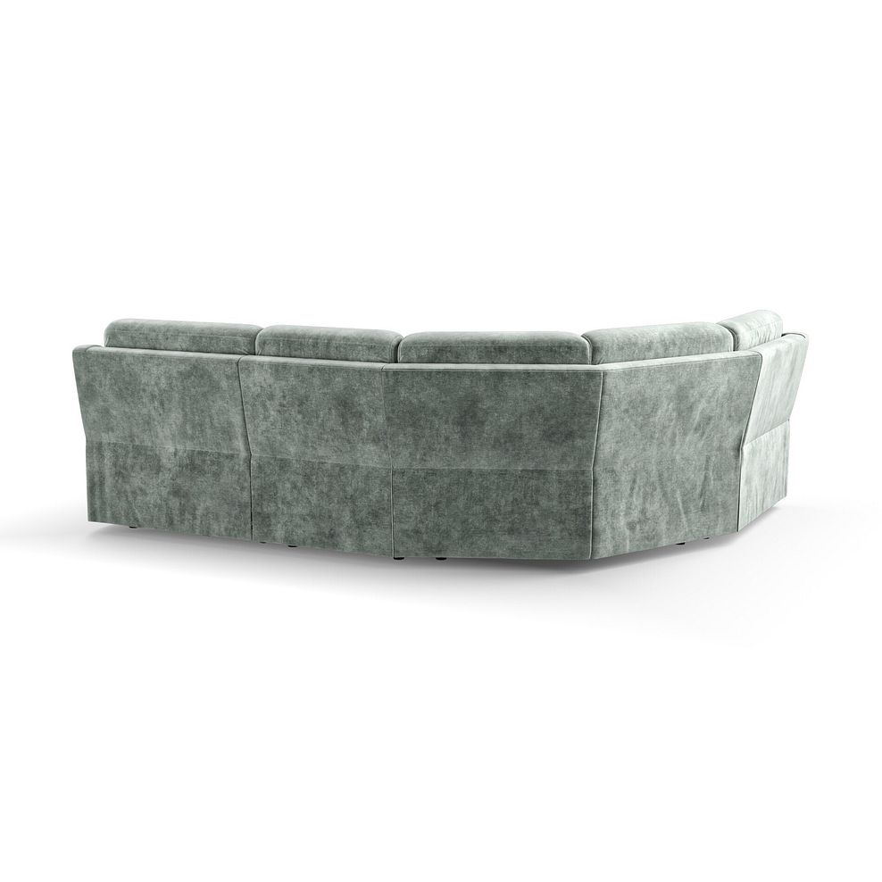 Leo Right Hand Corner Recliner Sofa in Descent Pewter Fabric 6