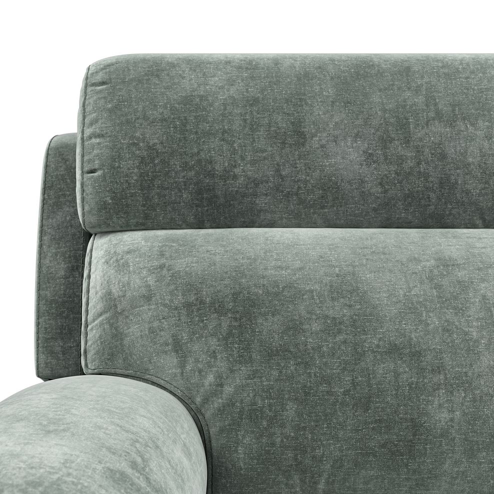 Leo Right Hand Corner Recliner Sofa in Descent Pewter Fabric 12
