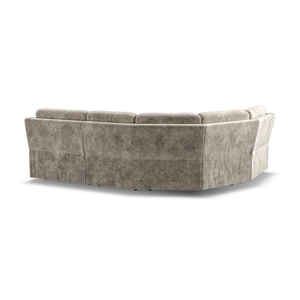 Leo Right Hand Corner Recliner Sofa in Descent Taupe Fabric Thumbnail 5